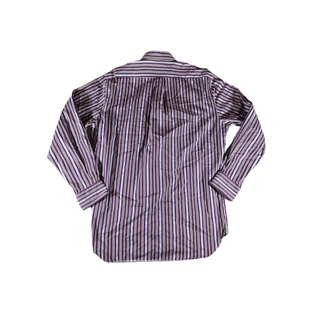 Peter Millar Dress Shirt Adult Large Purple White Striped Formal Quality Men's - Picture 2 of 14